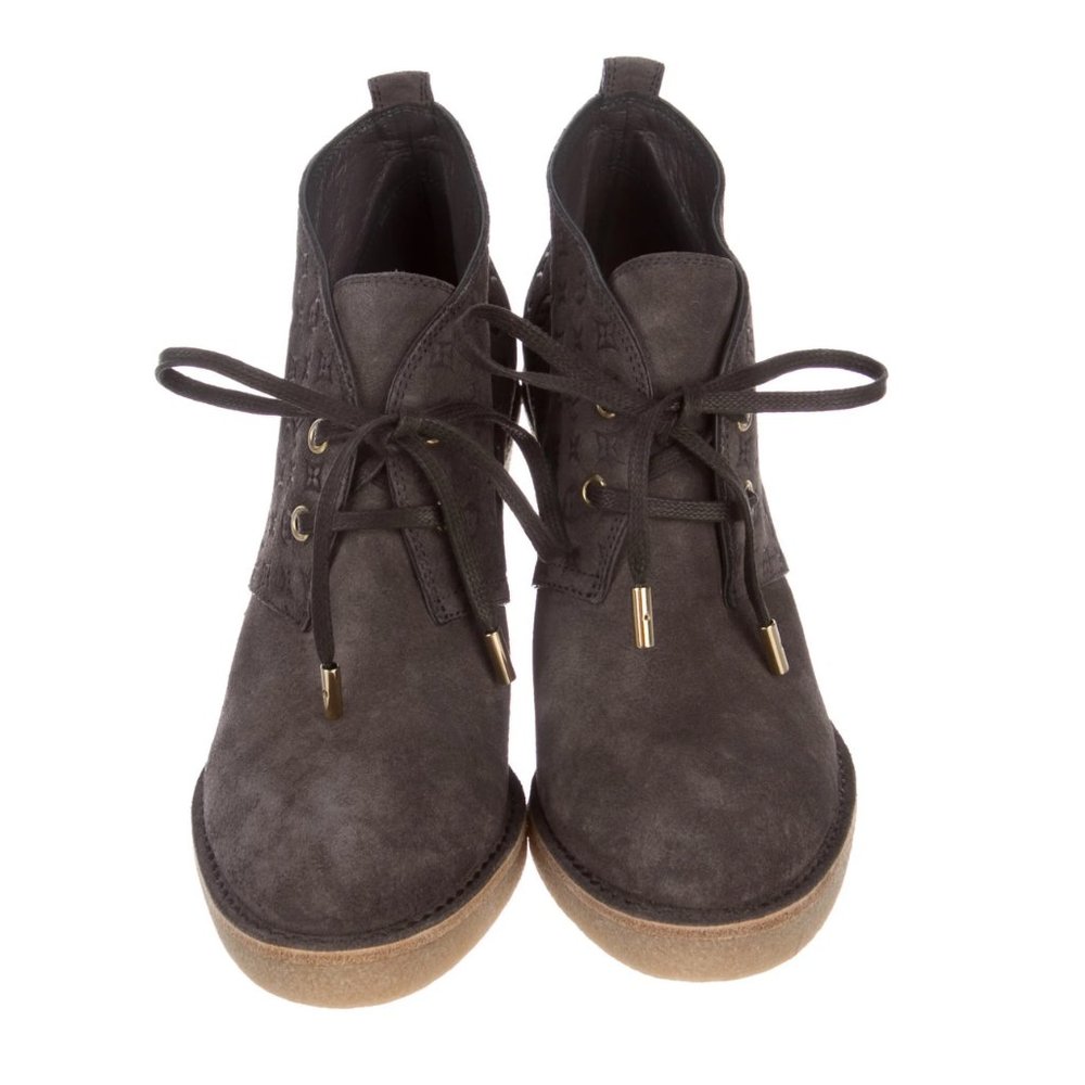Louis Vuitton Monogram Wedge Booties